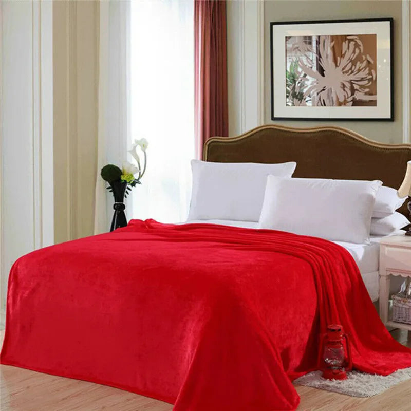 Soft Warm Coral Fleece Blankets For Winter Sheet Bedspread Sofa Throw Light Thin Wash Flannel Blankets House Accessories