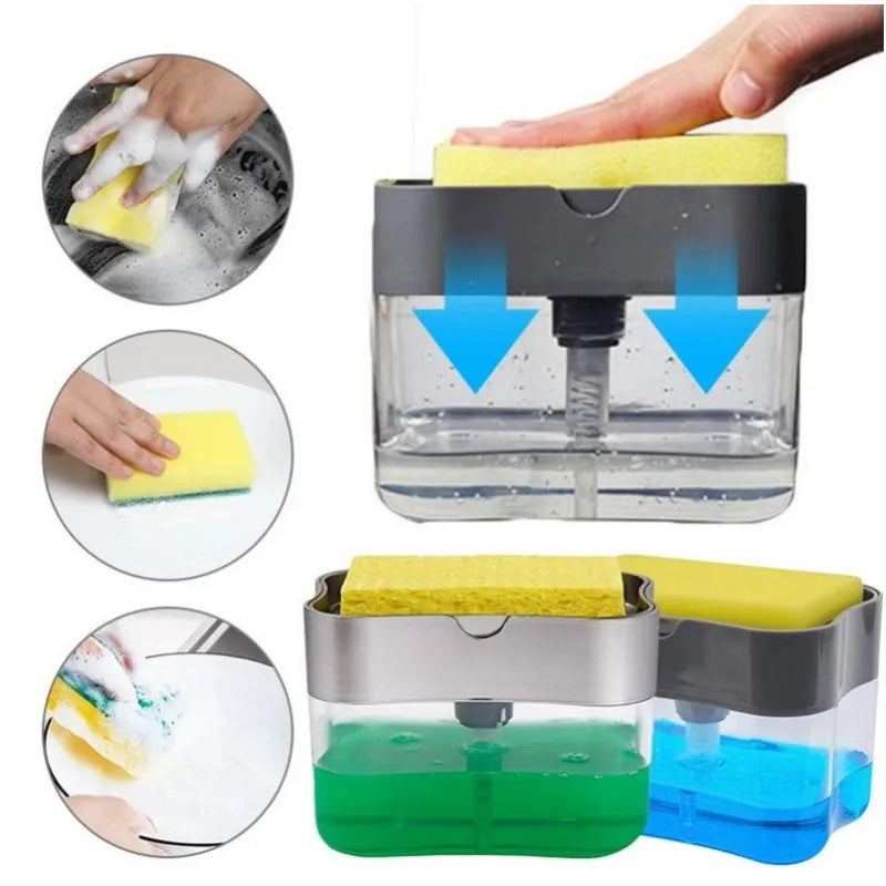 liquid soap dispensersScrubbing Liquid Detergent Dispenser Press-type dispenser Soap Box Pump Organizer Kitchen