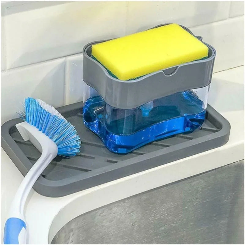 liquid soap dispensersScrubbing Liquid Detergent Dispenser Press-type dispenser Soap Box Pump Organizer Kitchen