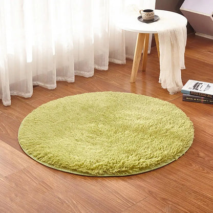 Home Decor Soft Bath Bedroom Non-slip Floor Shower Rug Yoga Plush Round Mat Floor Puzzle Pad Toliet Bathroom Rugs Cushion