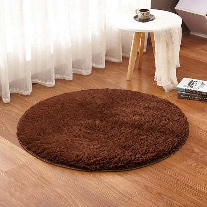 Home Decor Soft Bath Bedroom Non-slip Floor Shower Rug Yoga Plush Round Mat Floor Puzzle Pad Toliet Bathroom Rugs Cushion