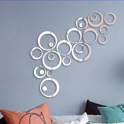 24pcs/lot Acrylic Mirror Surface Polka Dots Circle Wall Stickers For Kids Baby Rooms Home Decor Round Wall Decals DIY Art Mural