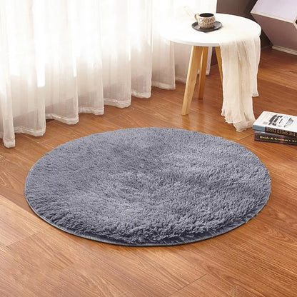 Home Decor Soft Bath Bedroom Non-slip Floor Shower Rug Yoga Plush Round Mat Floor Puzzle Pad Toliet Bathroom Rugs Cushion