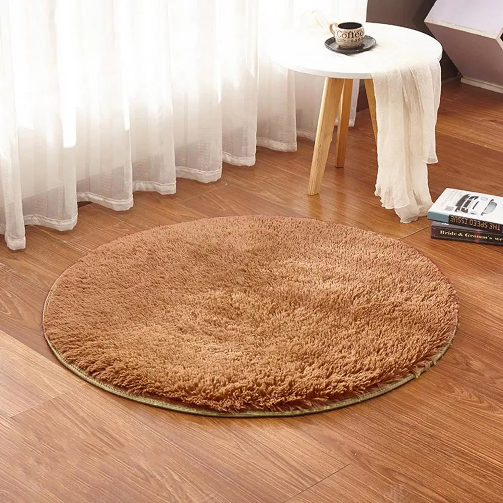 Home Decor Soft Bath Bedroom Non-slip Floor Shower Rug Yoga Plush Round Mat Floor Puzzle Pad Toliet Bathroom Rugs Cushion