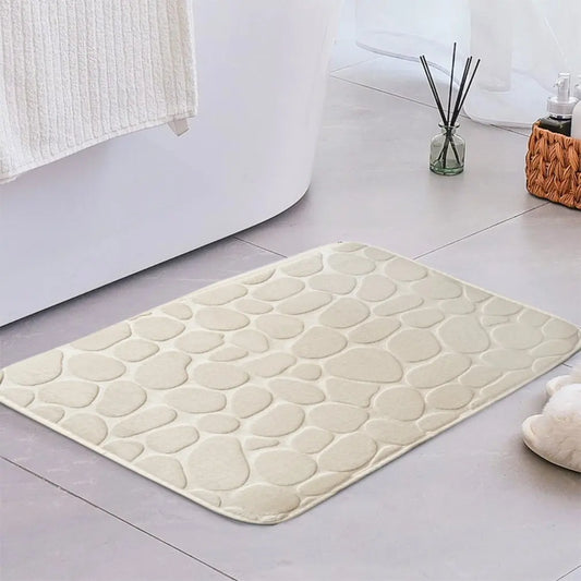 New Mat Non Slip Carpets Cobblestone Embossed Bathroom Bath In Wash Basin Bathtub Side Floor Rug Shower Room Doormat Memory Foam