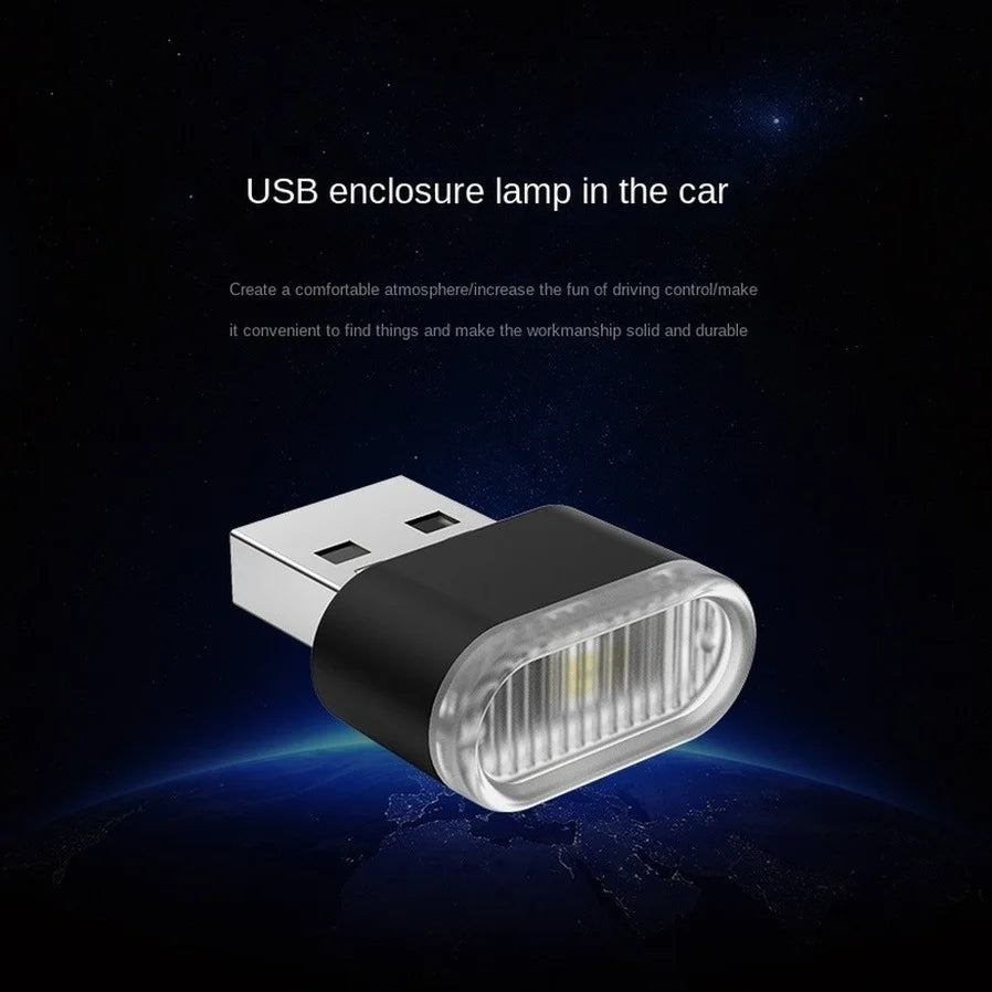 USB Car Mini LED Atmosphere Lights Car Interior Neon Decorative Lamp Emergency Lighting Universal PC Portable Plug and Play