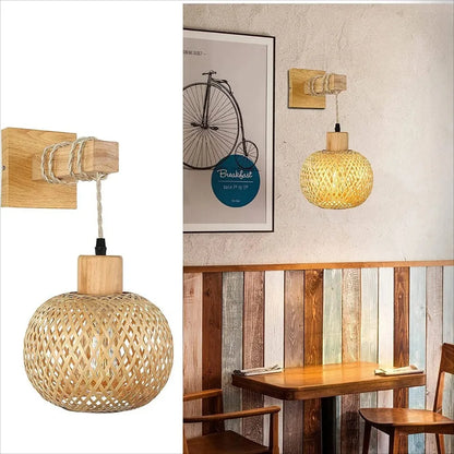 Modern Decoration for House Hand-woven Bamboo Pendant Lamp for Living Room Home Decor Restaurant Decorative Hanging Light