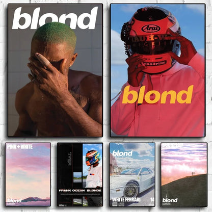 A-Frank_Ocean Poster Blond- Poster No Framed Poster Kraft Club Bar Paper Vintage Poster Wall Art Painting Bedroom Study Stickers