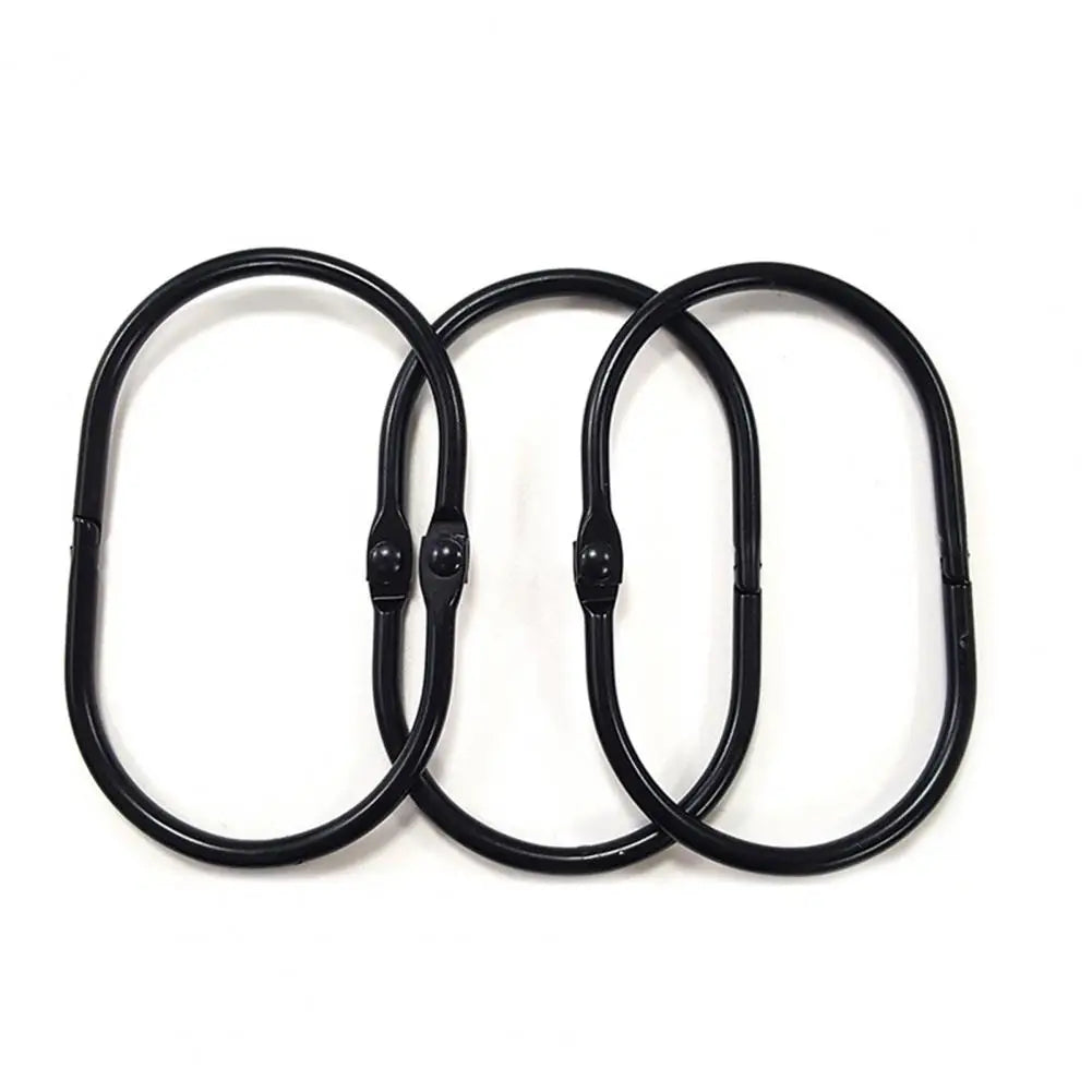 Bathroom Accessories Rust-proof Bathroom Shower Curtain Rings with Smooth Gliding Hooks Set of 12 Anti-drop Tightly Closed for A