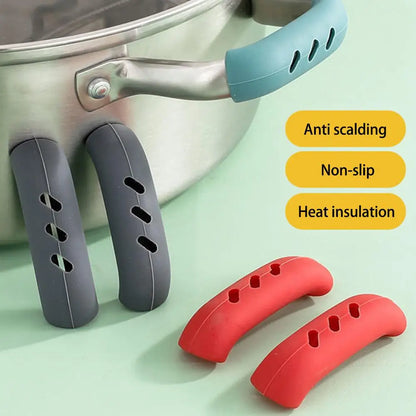 Silicone Hot Handle Holde Non Slip Rubber Pot Holders Heat Pan Handles Cover Grip Resistant Potholde Clip Cast Ear Iron T6r4