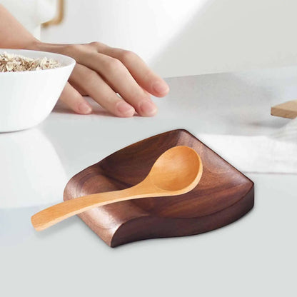 Spoon Rest Wooden Utensil Rest Spatula Stand Tools Accessories Spoon Holder