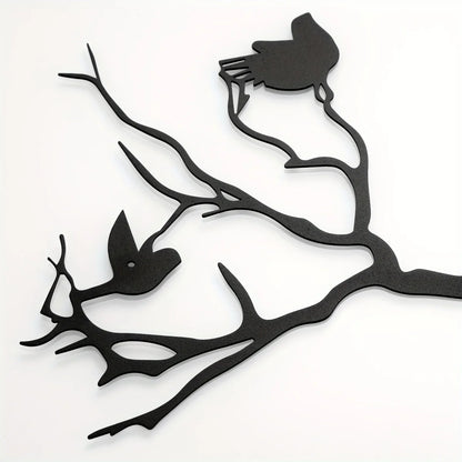 Birds On Branches Wall Art, Metal Wall Sign, Aesthetic Wall Decor, Retro Hanging Ornament, Bar Kitchen Coffee Sign