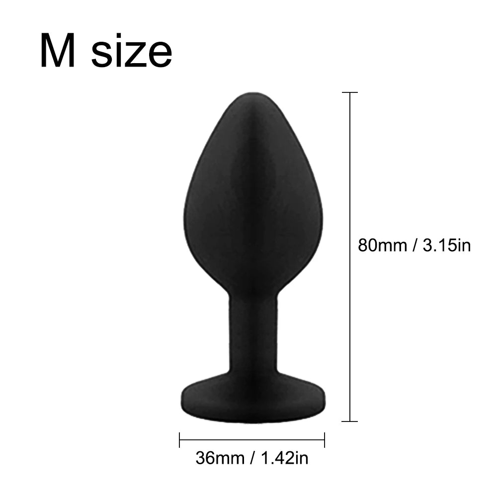 3 Sizes Sex Shop Adult Silicone Jewelry Anal Trainer Sex Prostate Back Yard Toy Anal Butt Plug for Women Man Couple Gay Unisex