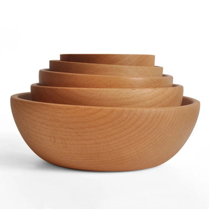 Food Serving Bowl Dessert Bowls Bamboo Rice Bowl Wooden Bowl Wooden Mixing Bowls Bamboo Handmade Wooden Salad Bowl Rice