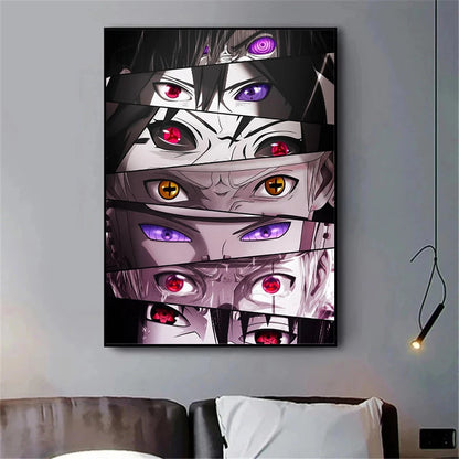 Cartoon Anime Eye Posters and Prints Abstract Canvas Painting Wall Art Pictures for Kids Room Home Decoration Cuadros