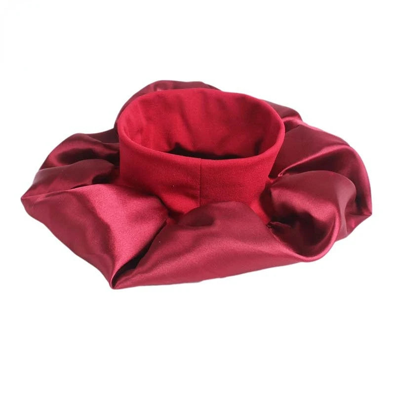 Night Sleep Cap Satin Solid Sleeping Hat Elastic Hair Care Hat Daily Use and Beauty Salon Bonnet Satin Shower Cap Home Accessory